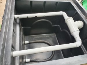 Inside the Nature clear greywater sand filter