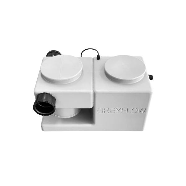 Compact greywater filter with pump