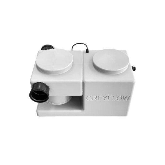 Compact greywater filter with pump